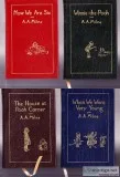 SET  OF  4  WINNIE  THE  POOH LEATHER BOUND BOOKS