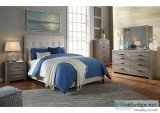 Dolante Beige King Upholstered Bed