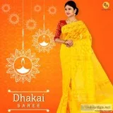 Buy Pure and Authentic Dhakai sarees online