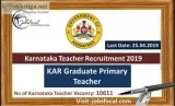 Karnataka Teacher Recruitment 2019 (10611) KAR Graduate Primary 