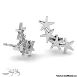 Star Trail Silver Earrings and Studs by JollyRolly