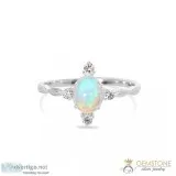 925 STERLING SILVER OPAL RING - BRILLIANCE