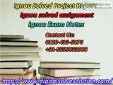 What do you know about ignou solved assignment 0120-433-5876