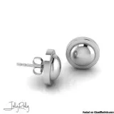 Worlds Apart Silver Earrings and Studs by JollyRolly