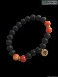 Aumkaara Motivational Bracelet with Black onyx and Carnelian