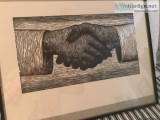 BRIAN KERSHISNIK. Signed woodcut print