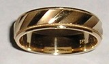 14K Yellow Gold Mens Wedding Band Size 11