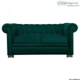 Marshall Grand Turquoise Chesterfield Sofa Two Seater - Mubell
