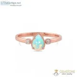 14K ROSE GOLD VERMEIL OPAL RING - EXIST