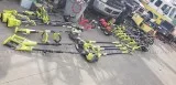 LOT OF RYOBI WEED EATERS AND TRIMMERS