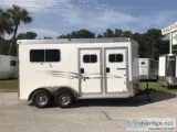 2015 Logan 2 horse straight load bumper pull trailer