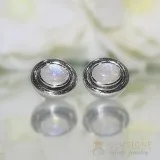 Moonstone Studs - Striking Portrait - GSJ