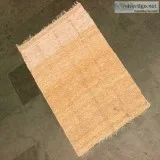 Buy Gold Handmade Rag Rug Meditation Mat  Bitablu.com
