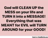A Message About Cleaning Up Your Life