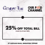 Ginger Thai Dining Voucher &ndash 25% Off Total Bill