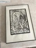 BRIAN KERSHISNIK. Signed numbered woodcut print