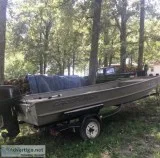 16 ft crestliner 20hp motor and trailer