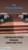Father and Son pressure washing