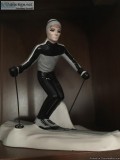 Ceramic Skier Statue