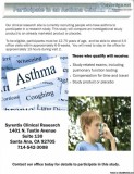 Paid Asthma Study Call to learn more.
