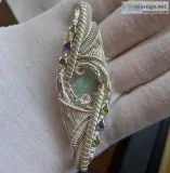&quotEquinox&quot Silver Tourmaline Peridot and Amethyst Pendant
