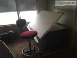 Drafting table and stool