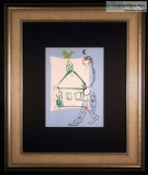 The House in My Village Orig Lithograph by Marc Chagall
