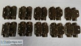 ANTIQUE BRASS 3" SEMI WRAP OVERLAY CABINET HINGES-SET OF 2-1