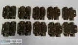 ANTIQUE BRASS 3&quot SEMI WRAP OVERLAY CABINET HINGES-SET OF 2-1