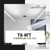 Install Energy-Efficient 22W V Shape LED Integrated Tube
