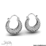 See Through Hearts Silver Earrings and Studs by JollyRolly
