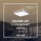 Impart Attractive Interior Look With Square LED Flush Mount Ligh