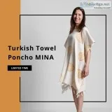 Turkish Towel Beachwear Tunic  Poncho - Mina