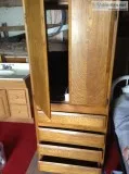 Oak storage cabinet