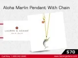 Aloha Marlin Pendant with Chain - Lauren G Adams