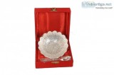 Nutristar Silver Plated Fruit Bowl. Diameter  5 Inch. Red Box
