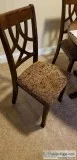 42&quot solid wood dining table w4 chairs
