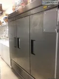 True Three Section Reach-In Freezer with 3 Solid Doors