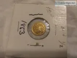 1853 Calif. Gold half with bear.