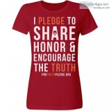 Buy women s pro truth pledge Relaxed Fit Basic T-shirt