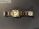 CARTIER TANK FRANCAISE PM ACIER QTZ CAD BLANC