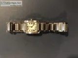 CARTIER TANK FRANCAISE PM ACIER QTZ CAD BLANC