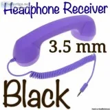 Black Retro  Phone  Handset  Old Fashioned Style   Minimizes Rad