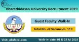 Bharathidasan University Recruitment 2019 -20 (119) Guest Facult