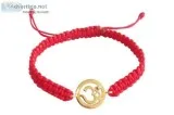 Gold Plated Silver Om Rakhi