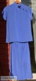 Liz Claiborne Skirt and Blouse Set Periwinkle Blue Size 8 Excell