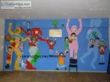 play school wall painting in Hyderabad