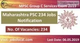 MPSC Group C Services Exam 2019 Maharashtra PSC 234 Jobs Notific