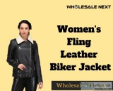 Wholesale Women s Fling Leather Biker Jacket for Sale at Wholesa