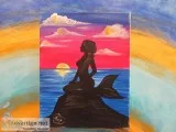 Sacramento Studio 814 Mermaid Sunset  WINE DOWN WEDNESDAY  ONLY 